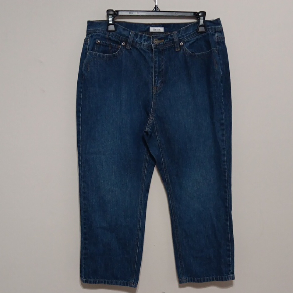 Liz & Co. Dark Blue Capri Jeans 17" Inch Waist
